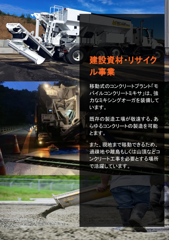 モバイルコンクリートミキサ 事例